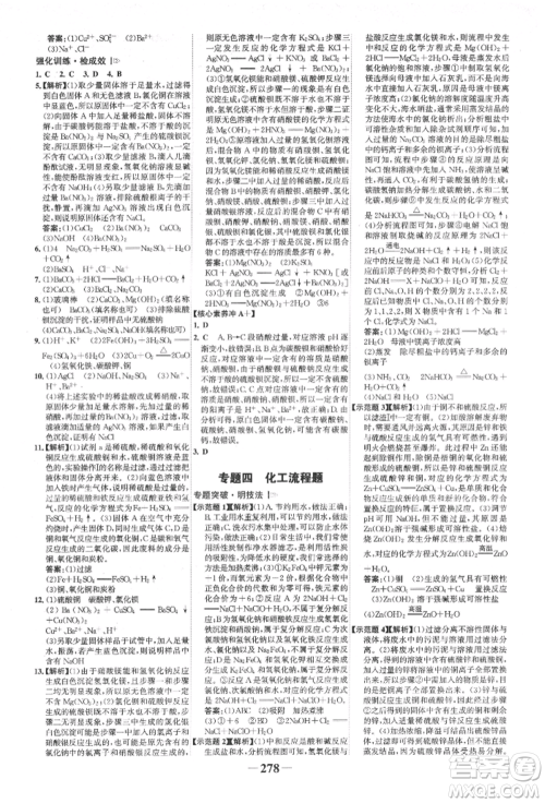延边大学出版社2022世纪金榜初中全程复习方略化学人教版柳州专版参考答案