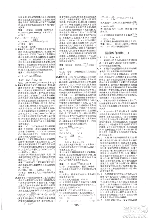 延边大学出版社2022世纪金榜初中全程复习方略化学人教版柳州专版参考答案