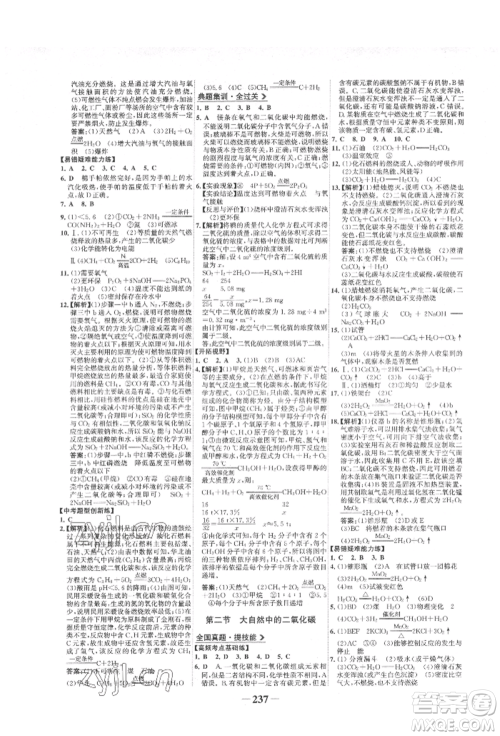 未来出版社2022世纪金榜初中全程复习方略化学鲁教版参考答案