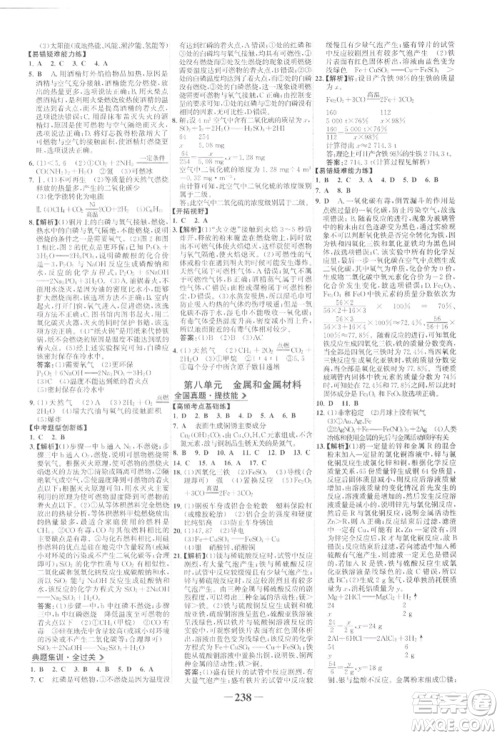 未来出版社2022世纪金榜初中全程复习方略化学人教版参考答案