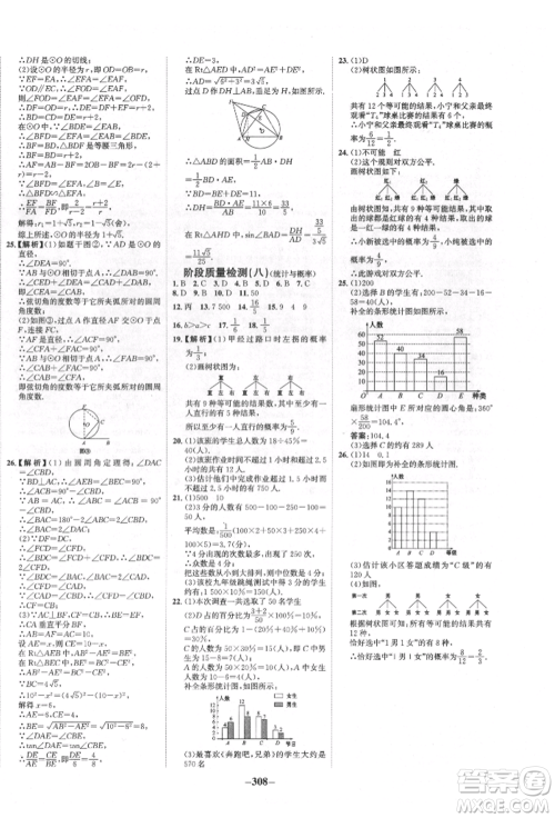 未来出版社2022世纪金榜初中全程复习方略数学人教版青海专版参考答案