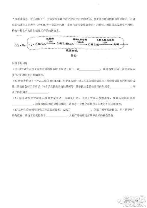 2022高考真题新高考广东卷生物试题及答案解析