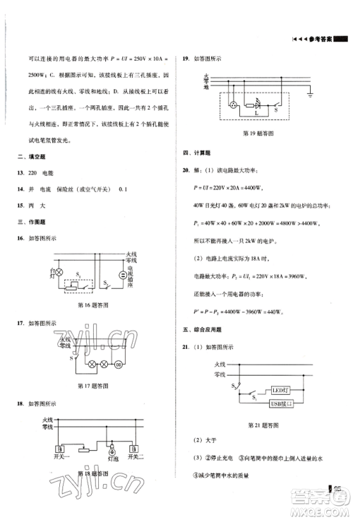 北方妇女儿童出版社2022胜券在握辽宁作业分层培优学案九年级下册物理人教版沈阳专版参考答案 北方妇女儿童出版社2022胜券在握辽宁作业分层培优学案九年级下册物理人教版沈阳专版参考答案