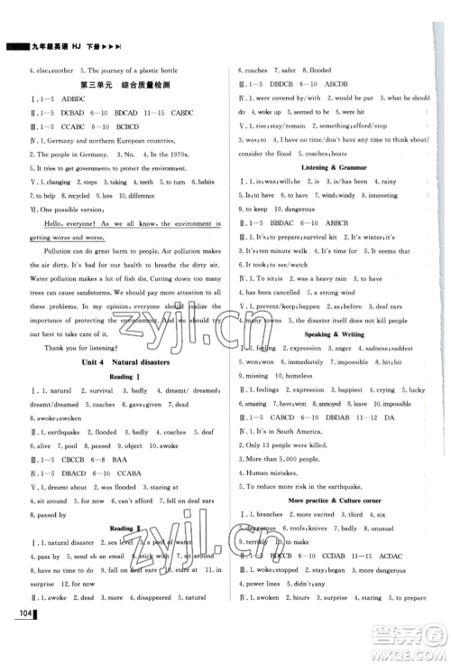 北方妇女儿童出版社2022胜券在握辽宁作业分层培优学案九年级下册英语沪教版参考答案