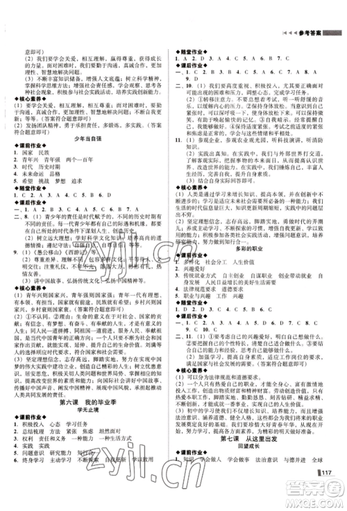 北方妇女儿童出版社2022胜券在握辽宁作业分层培优学案九年级下册道德与法治人教版参考答案 北方妇女儿童出版社2022胜券在握辽宁作业分层培优学案九年级下册道德与法治人教版参考答案