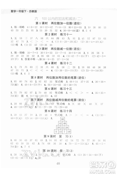 北方妇女儿童出版社2022江苏金考卷数学一年级下册苏教版答案 北方妇女儿童出版社2022江苏金考卷数学一年级下册苏教版答案