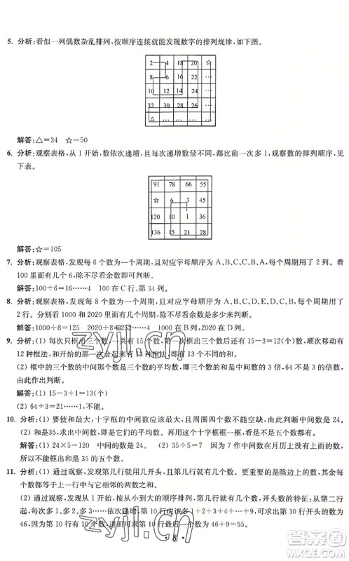 江苏凤凰美术出版社2022暑假培优衔接16讲3升4年级数学人教版答案
