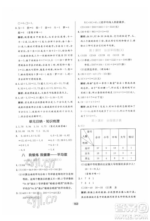 沈阳出版社2022黄冈名师天天练数学四年级下册青岛版答案 沈阳出版社2022黄冈名师天天练数学四年级下册青岛版答案
