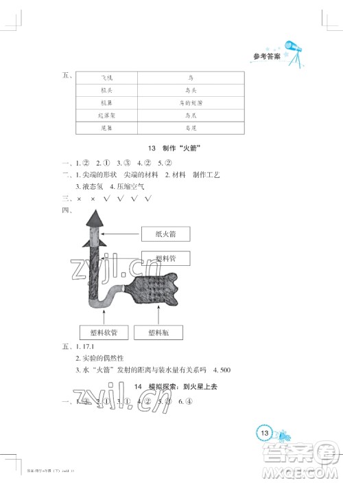 湖北教育出版社2022长江作业本课堂作业科学六年级下册鄂教版答案 湖北教育出版社2022长江作业本课堂作业科学六年级下册鄂教版答案