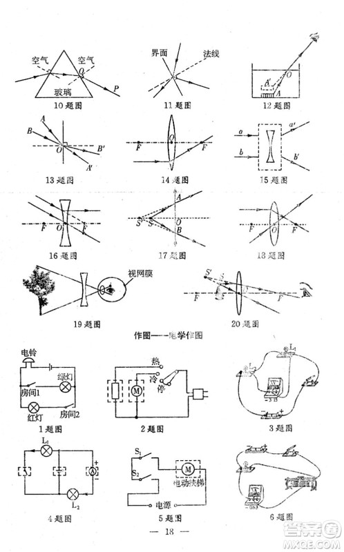 吉林教育出版社2022文曲星中考总复习九年级物理下册RJ人教版答案