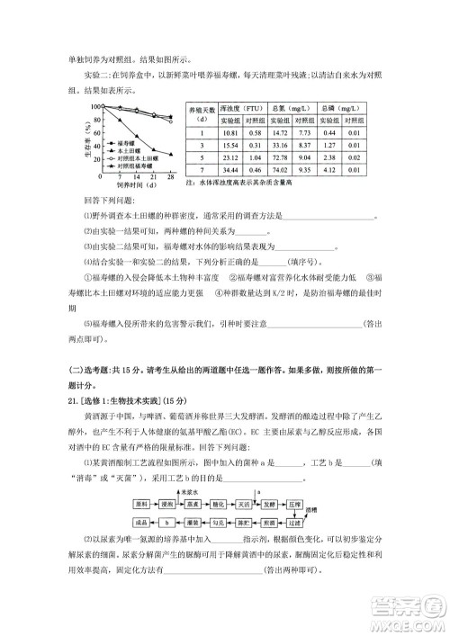 2022高考真题新高考湖南卷生物试题及答案解析