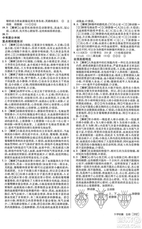 新疆青少年出版社2022升学锦囊九年级生物泰安专版答案 新疆青少年出版社2022升学锦囊九年级生物泰安专版答案