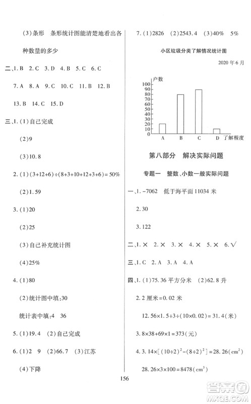 开明出版社2022小升初招生分班真题分类卷六年级数学通用版答案 开明出版社2022小升初招生分班真题分类卷六年级数学通用版答案