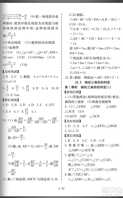 合肥工业大学出版社2022假期冲浪暑假作业升级版八年级数学沪科版答案