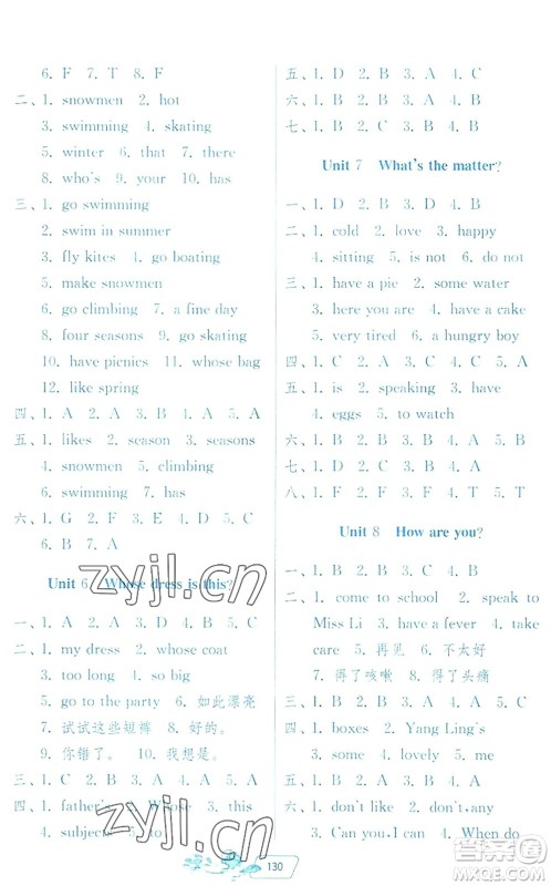 江苏人民出版社2022快乐暑假四年级合订本通用版答案 江苏人民出版社2022快乐暑假四年级合订本通用版答案