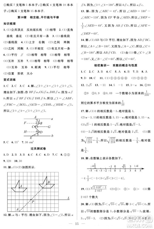 南方出版社2022新活力暑假总动员七年级数学沪科版答案