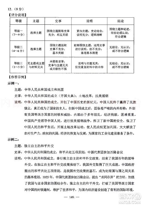 内蒙古包头市2022年初中学业水平考试文科综合试题及答案 内蒙古包头市2022年初中学业水平考试文科综合试题及答案