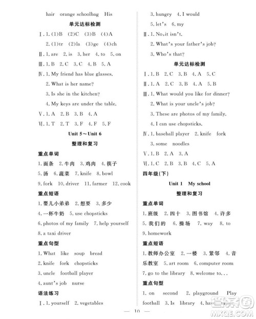 吉林教育出版社2022优等生快乐暑假最佳复习计划四年级英语人教版答案 吉林教育出版社2022优等生快乐暑假最佳复习计划四年级英语人教版答案