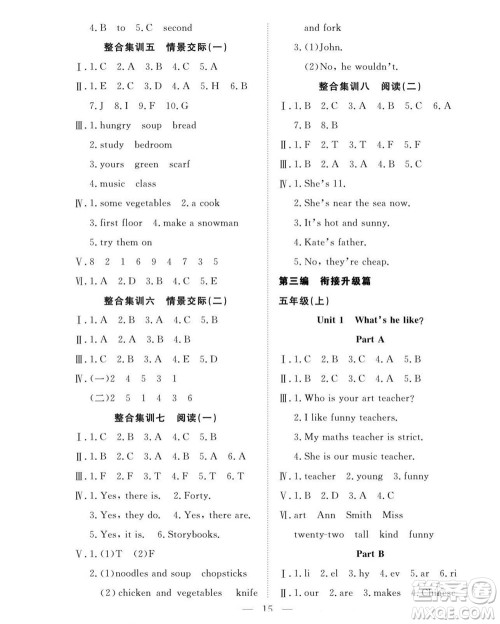 吉林教育出版社2022优等生快乐暑假最佳复习计划四年级英语人教版答案 吉林教育出版社2022优等生快乐暑假最佳复习计划四年级英语人教版答案