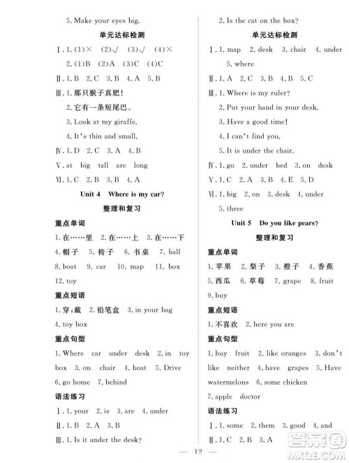 吉林教育出版社2022优等生快乐暑假最佳复习计划三年级英语人教版答案 吉林教育出版社2022优等生快乐暑假最佳复习计划三年级英语人教版答案