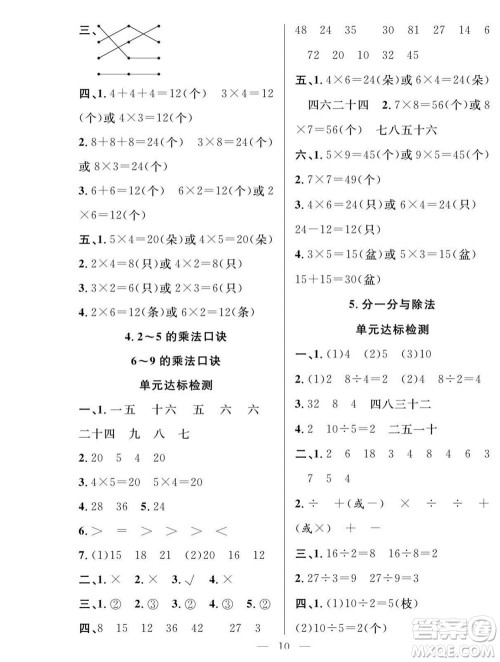 吉林教育出版社2022优等生快乐暑假最佳复习计划二年级数学北师版答案 吉林教育出版社2022优等生快乐暑假最佳复习计划二年级数学北师版答案