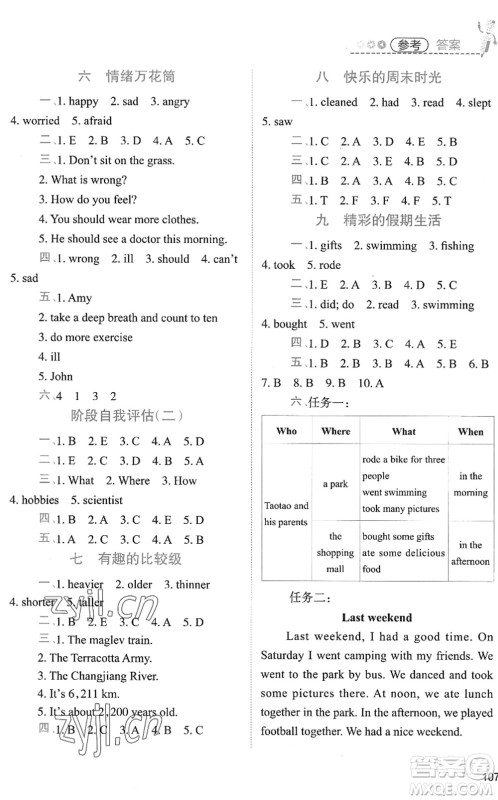 江西科学技术出版社2022趣味暑假六年级合订本通用版答案 江西科学技术出版社2022趣味暑假六年级合订本通用版答案