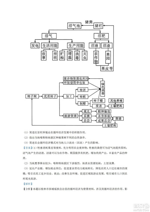 湖北省十堰市2021-2022学年下学期期末调研考试高一地理试题及答案