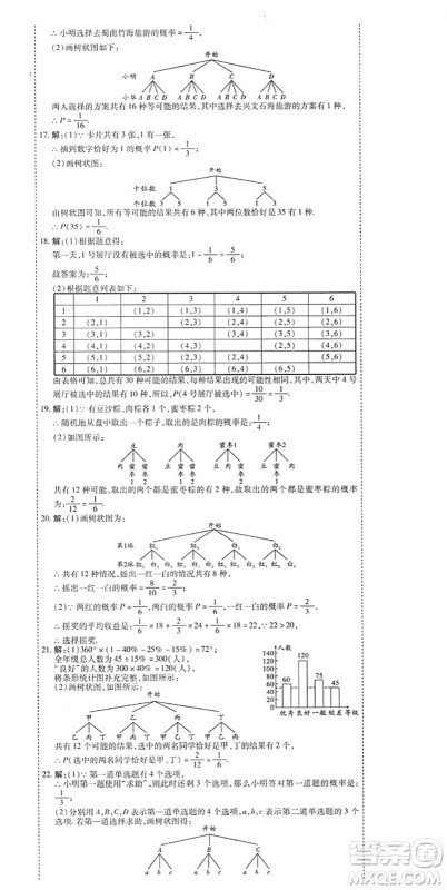 黑龙江美术出版社2022假期新思维期末+暑假+衔接七年级数学B北师版答案