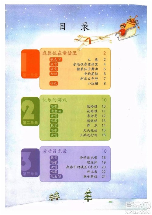 二年级上册音乐人教版电子课本 二年级上册音乐人教版电子课本