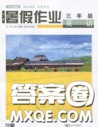 武汉出版社2022开心假期暑假作业英语三年级答案