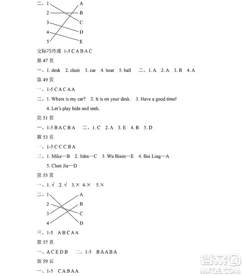 黑龙江少年儿童出版社2022阳光假日暑假三年级英语人教PEP版答案 黑龙江少年儿童出版社2022阳光假日暑假三年级英语人教PEP版答案