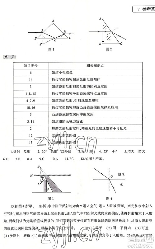 大象出版社2022物理暑假作业本八年级沪科版答案