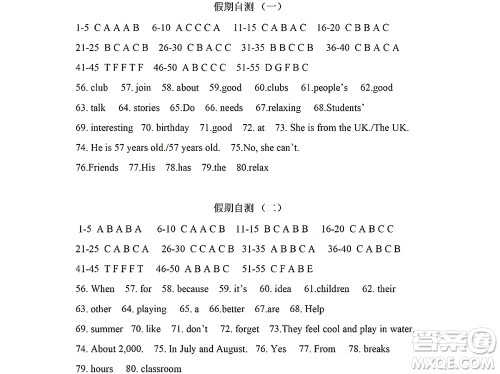 黑龙江少年儿童出版社2022Happy假日暑假七年级英语人教版答案 黑龙江少年儿童出版社2022Happy假日暑假七年级英语人教版答案