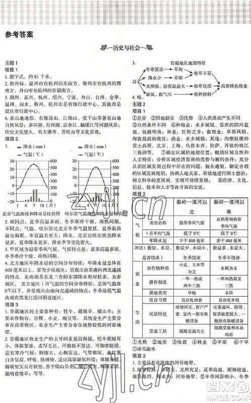 浙江教育出版社2022暑假作业本八年级历史与社会道德与法治人教版答案 浙江教育出版社2022暑假作业本八年级历史与社会道德与法治人教版答案