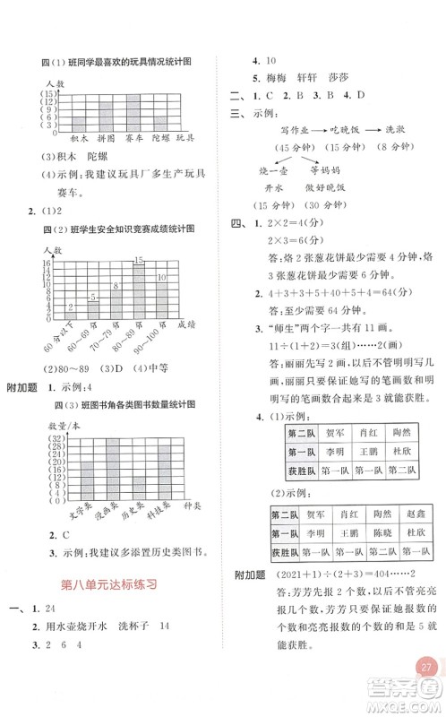 教育科学出版社2022秋季53天天练四年级数学上册RJ人教版答案