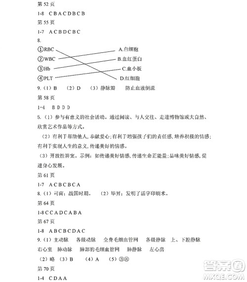 黑龙江少年儿童出版社2022Happy假日暑假七年级综合答案 黑龙江少年儿童出版社2022Happy假日暑假七年级综合答案