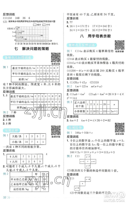 江西教育出版社2022阳光同学课时优化作业五年级数学上册SJ苏教版答案