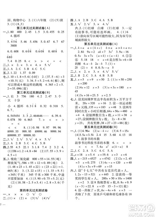 北方妇女儿童出版社2022轻松夺冠黄冈全优AB卷数学五年级上册人教版答案 北方妇女儿童出版社2022轻松夺冠黄冈全优AB卷数学五年级上册人教版答案