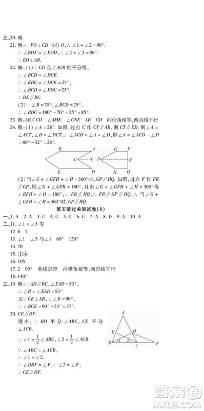 河北大学出版社2022黄冈全优AB卷数学七年级上册华师版答案 河北大学出版社2022黄冈全优AB卷数学七年级上册华师版答案