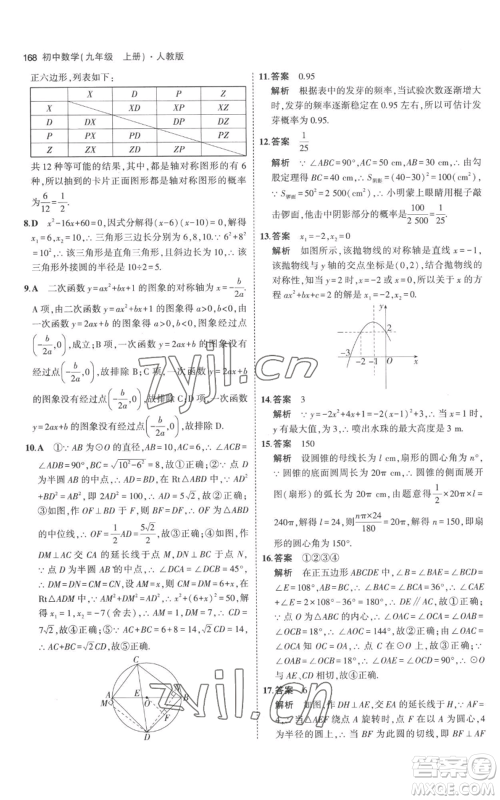 教育科学出版社2023年5年中考3年模拟九年级上册化学人教版参考答案 教育科学出版社2023年5年中考3年模拟九年级上册化学人教版参考答案