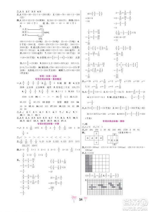 合肥工业大学出版社2022好题必刷卷期末冲刺100分数学六年级上册苏教版答案 合肥工业大学出版社2022好题必刷卷期末冲刺100分数学六年级上册苏教版答案