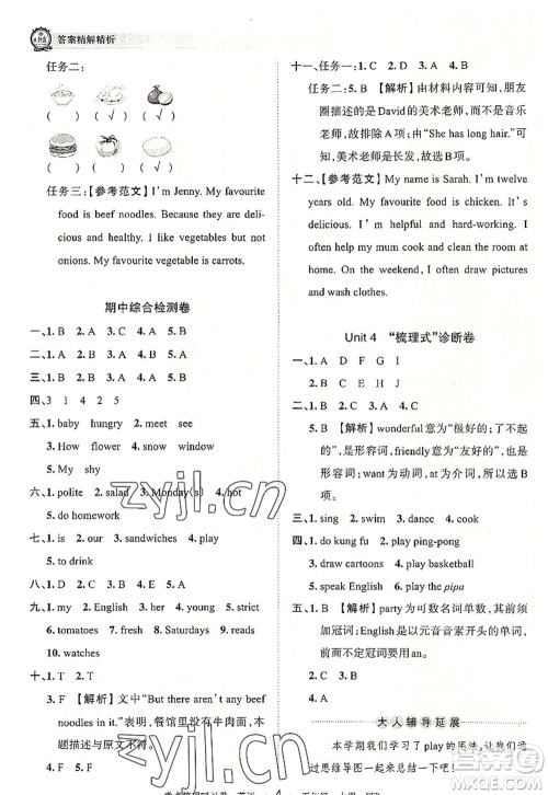 江西人民出版社2022王朝霞考点梳理时习卷五年级英语上册PEP版答案 江西人民出版社2022王朝霞考点梳理时习卷五年级英语上册PEP版答案