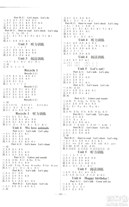 新世纪出版社2022秋季名师测控三年级上册英语人教版浙江专版参考答案 新世纪出版社2022秋季名师测控三年级上册英语人教版浙江专版参考答案