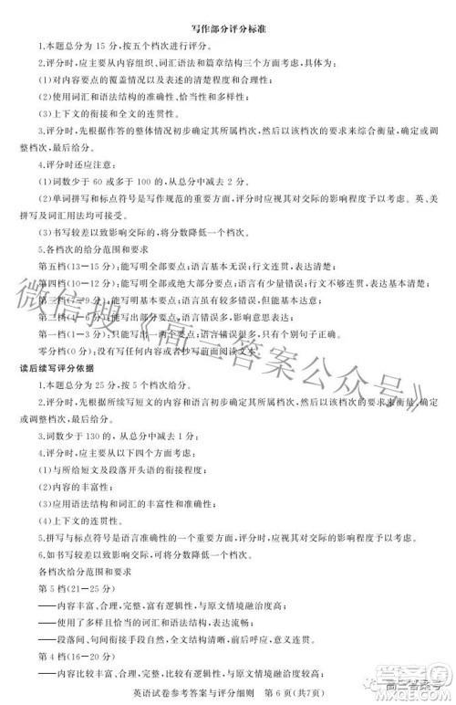 湖北省高中名校联盟2023届新高三第一次联合测评英语试题及答案 湖北省高中名校联盟2023届新高三第一次联合测评英语试题及答案