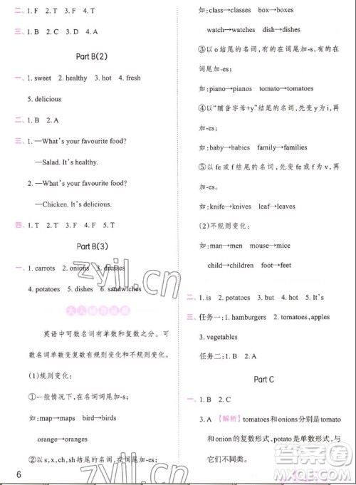 江西人民出版社2022王朝霞创维新课堂英语五年级上册人教版答案 江西人民出版社2022王朝霞创维新课堂英语五年级上册人教版答案