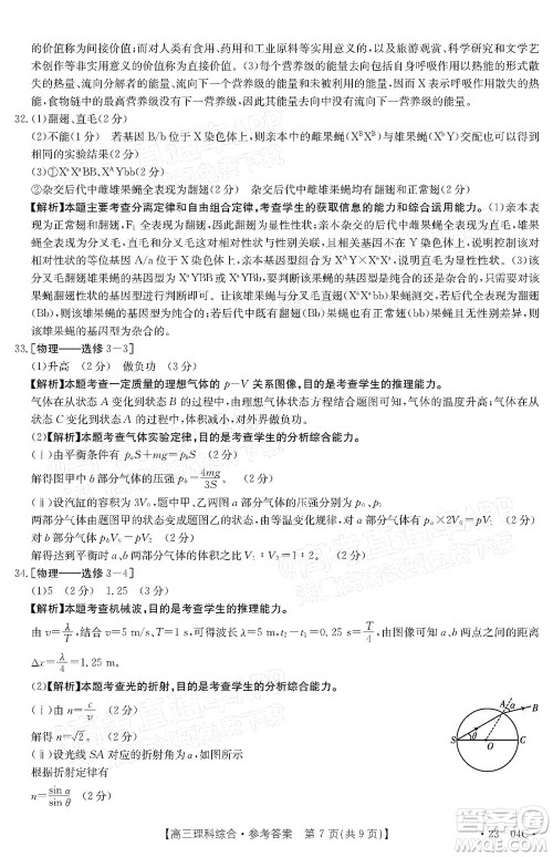 2023届贵州省金太阳高三年级联合考试理科综合试题及答案 2023届贵州省金太阳高三年级联合考试理科综合试题及答案
