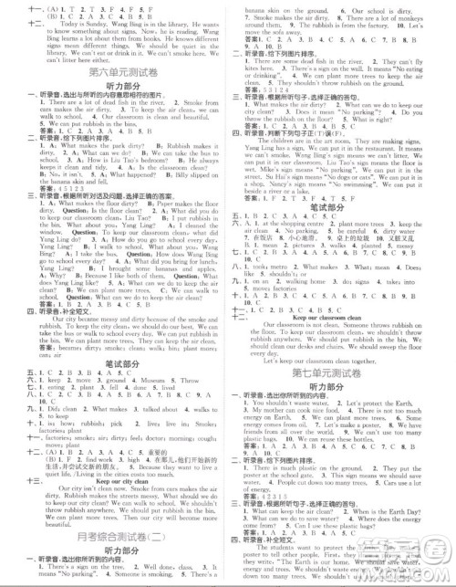 北方妇女儿童出版社2022秋江苏金考卷英语六年级上册江苏版答案 北方妇女儿童出版社2022秋江苏金考卷英语六年级上册江苏版答案