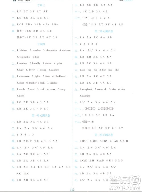 延边人民出版社2022优秀生作业本英语四年级上册人教版答案 延边人民出版社2022优秀生作业本英语四年级上册人教版答案