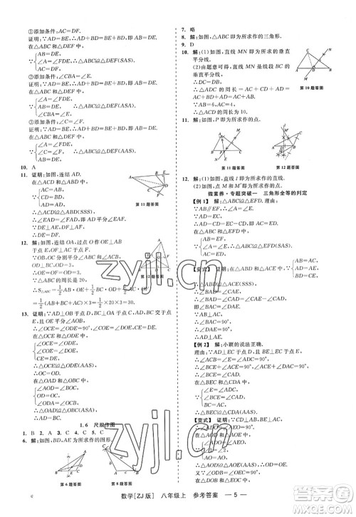 浙江工商大学出版社2022精彩练习就练这一本八年级数学上册ZJ浙教版答案 浙江工商大学出版社2022精彩练习就练这一本八年级数学上册ZJ浙教版答案