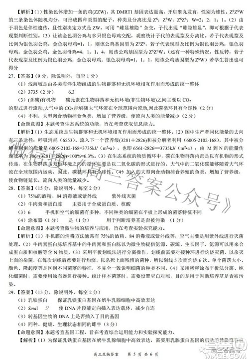 2022-2023学年度名校面对面高三大联考生物试题及答案 2022-2023学年度名校面对面高三大联考生物试题及答案